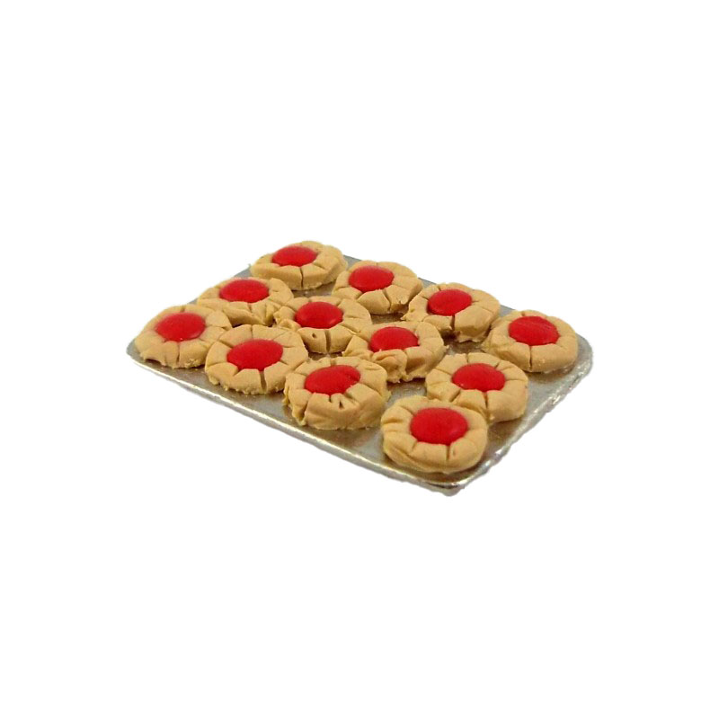 Dolls House Miniature Bakers Kitchen Accessory Cake Tray Jam Tarts