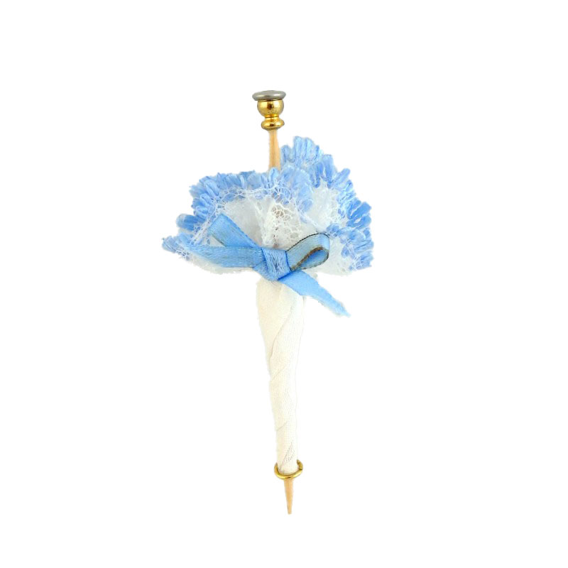 Dolls House Ladies Blue Umbrella Parasol Miniature Hand Made Hall Shop Accessory