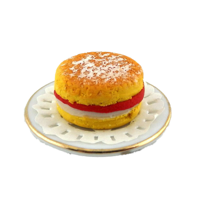 Dolls House Afternoon Tea Sponge Cake Miniature Handmade Food Dining Accessory