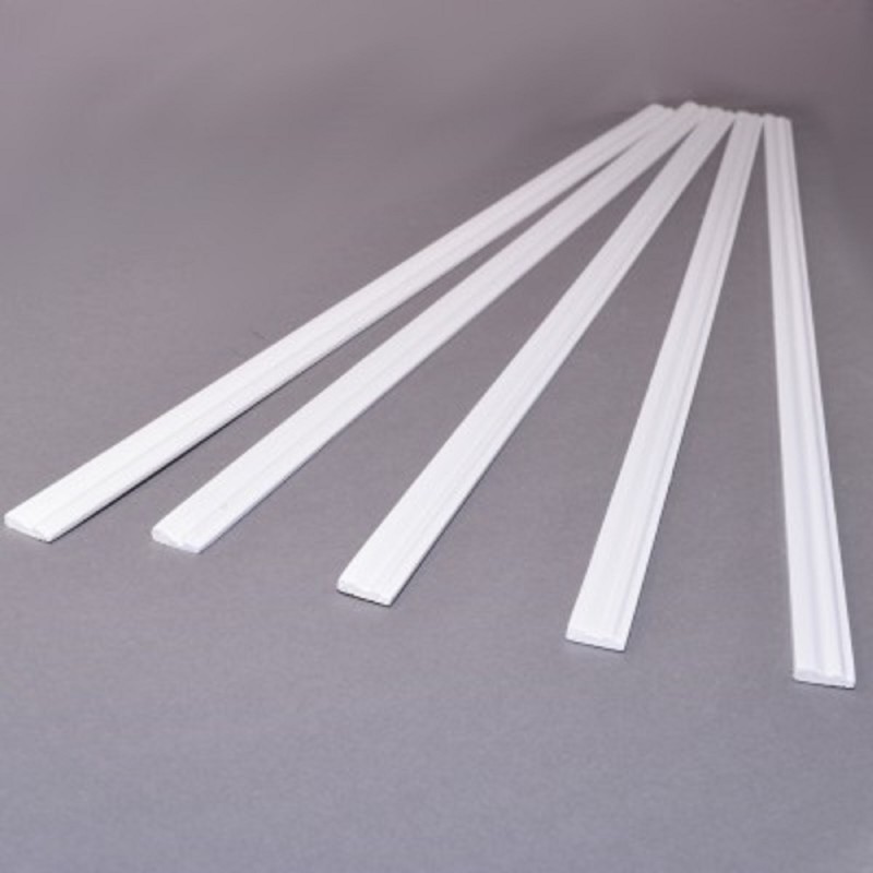 Dolls House White Skirting Board 17.3/4 X 1/2" Coving 450mm X 12mm Pack of 5
