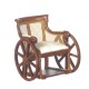 Dolls House Victorian Walnut Wheelchair Cane Back Platinum Miniature Furniture