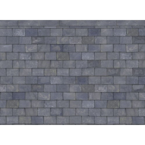1/12 Dolls House Dark Grey Roof Slates Tiles Embossed A3 Paper Card DIY766A 