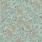Dolls House Birds & Berries Green Miniature Print Wallpaper 1:12 Scale