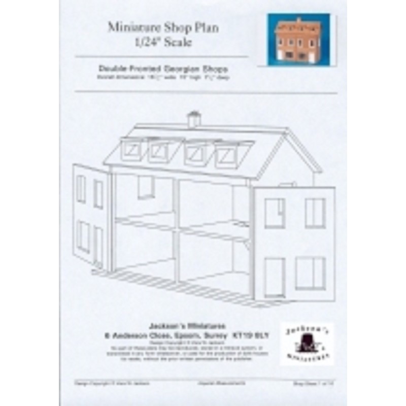 Dolls House Plans Build Your Own 1:24 Georgian Double Fronted Shop