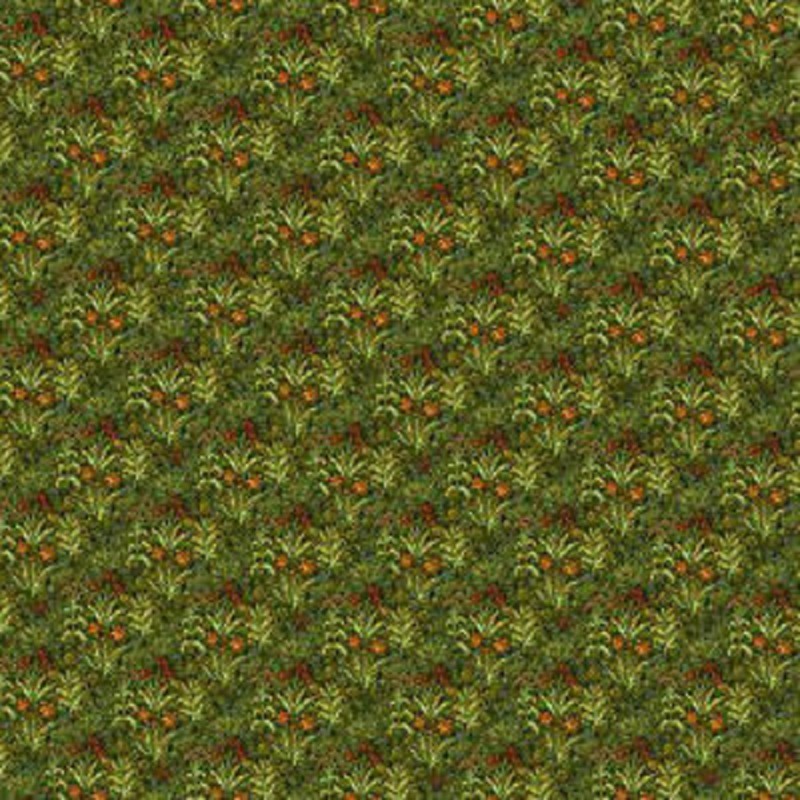 Dolls House Tudor Wallpaper Field of Flowers Miniature Print 1:12 Scale