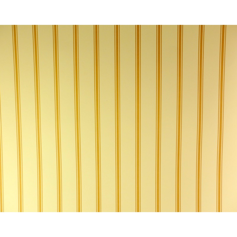 Print 1:12 Gold Cream Regency Stripe Wallpaper | Jackson's Miniatures |  Melody Jane Doll Houses