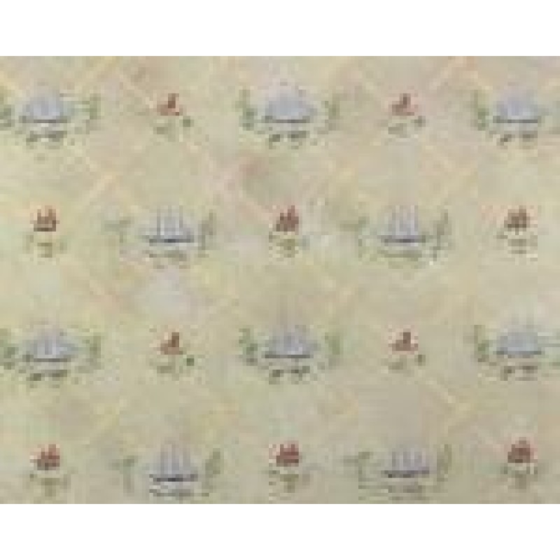 Dolls House American Colonial Clipper Ship Miniature Print Nautical Wallpaper