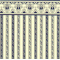Dolls House Regency Strip Blue on Cream Miniature 1:24 Wallpaper