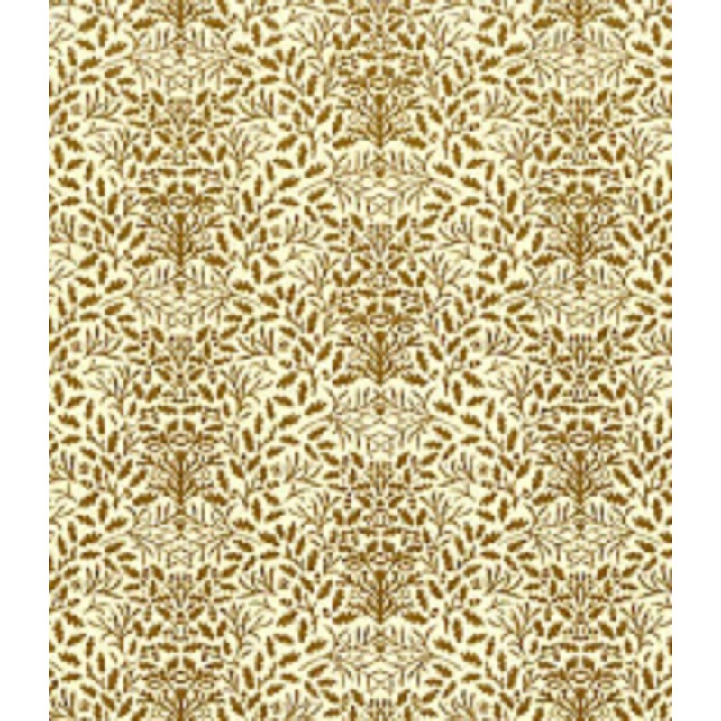 Dolls House William Morris Design Acorns Mini 1:24 Wallpaper Brown