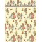 Dolls House Miniature Print 1:24 Scale Wallpaper Childrens Nursery Rhyme Cream
