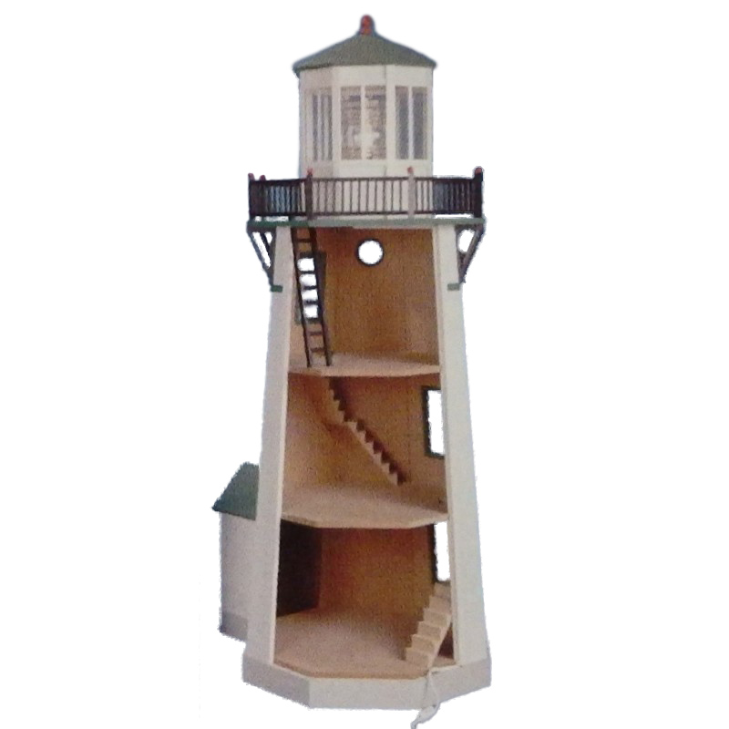 Dolls House New England Lighthouse Kit Miniature Flat Pack Unpainted 