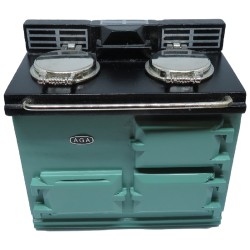 Melody Jane Dolls House 4 Oven Lt Blue Aga Stove Miniature Kitchen Furniture 