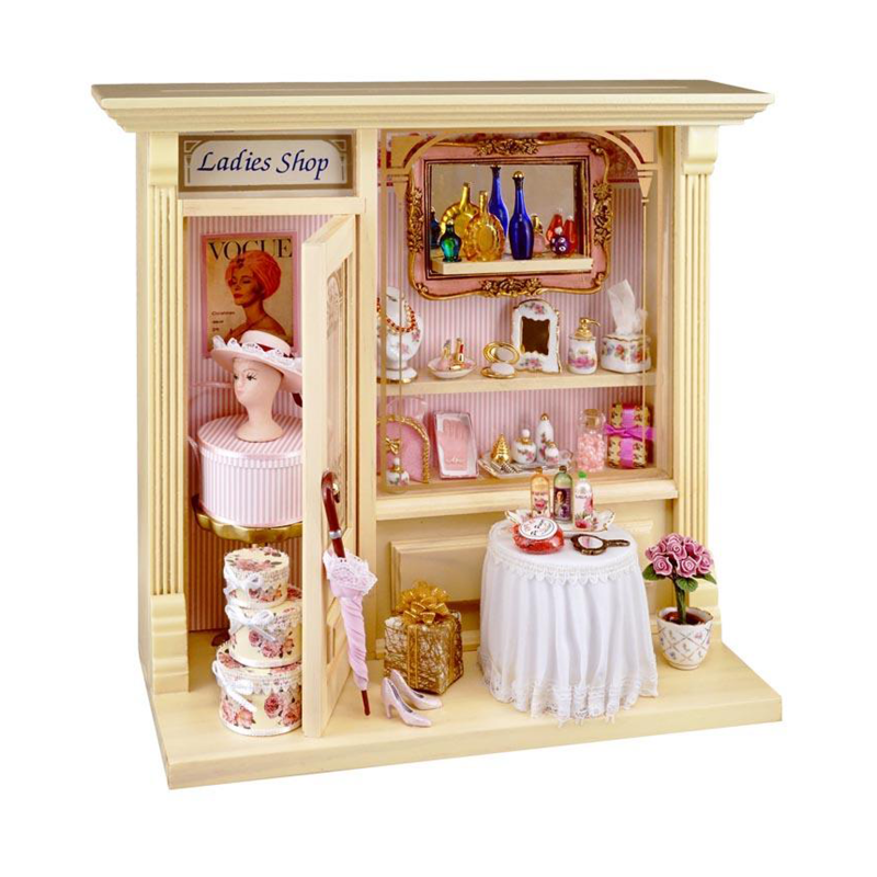 Dolls House Ladies Shop with Accessories Reutter Miniature Ready Built Display