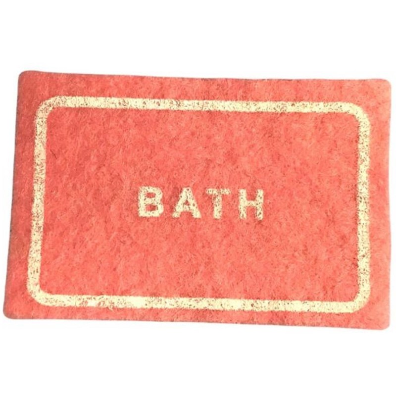 Dolls House Pink Bath Mat Miniature Rugs Bathroom Accessory 1:12 Scale