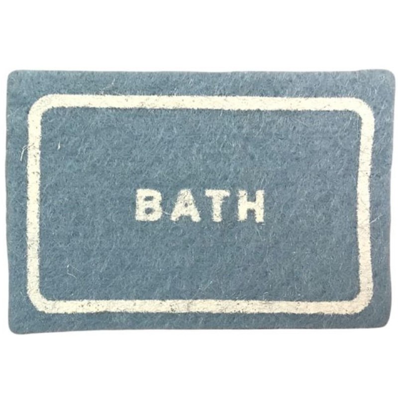 Dolls House Blue Bath Mat Miniature Rugs Bathroom Accessory 1:12 Scale