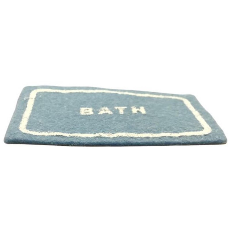 Dolls House Blue Bath Mat Miniature Rugs Bathroom Accessory 1:12 Scale