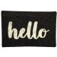 Dolls House Hello Black Bath Mat Miniature Rugs Bathroom Accessory 1:12 Scale