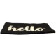 Dolls House Hello Black Bath Mat Miniature Rugs Bathroom Accessory 1:12 Scale