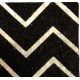 Dolls House Black Rug with White Zig Zags Miniature Flooring Accessory 1:12