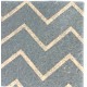Dolls House Blue Rug with White Zig Zags Miniature Flooring Accessory 1:12 Scale
