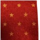 Dolls House Red with Gold Stars Rug Mat Miniature Flooring Accessory 1:12 Scale