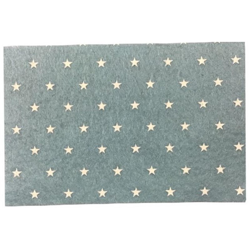 Dolls House Blue with White Stars Rug Miniature Flooring Accessory 1:12 Scale