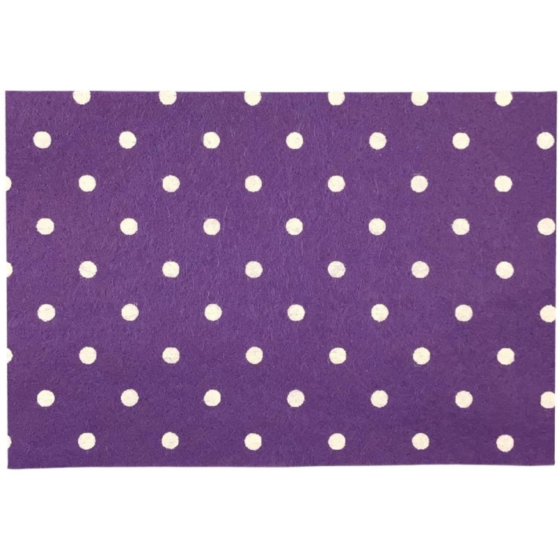 Dolls House Purple Rug with White Spots Miniature Flooring Accessory 1:12 Scale