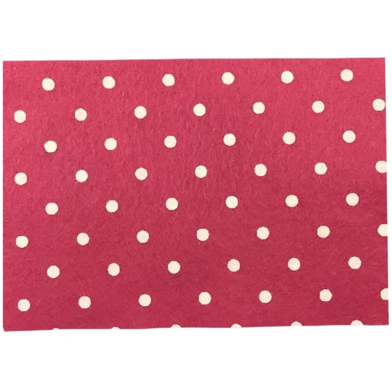 Dolls House Pink Rug with White Spots Miniature Flooring Accessory 1:12 Scale