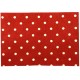 Dolls House Red with White Spots Rug Mat Miniature Flooring Accessory 1:12 Scale