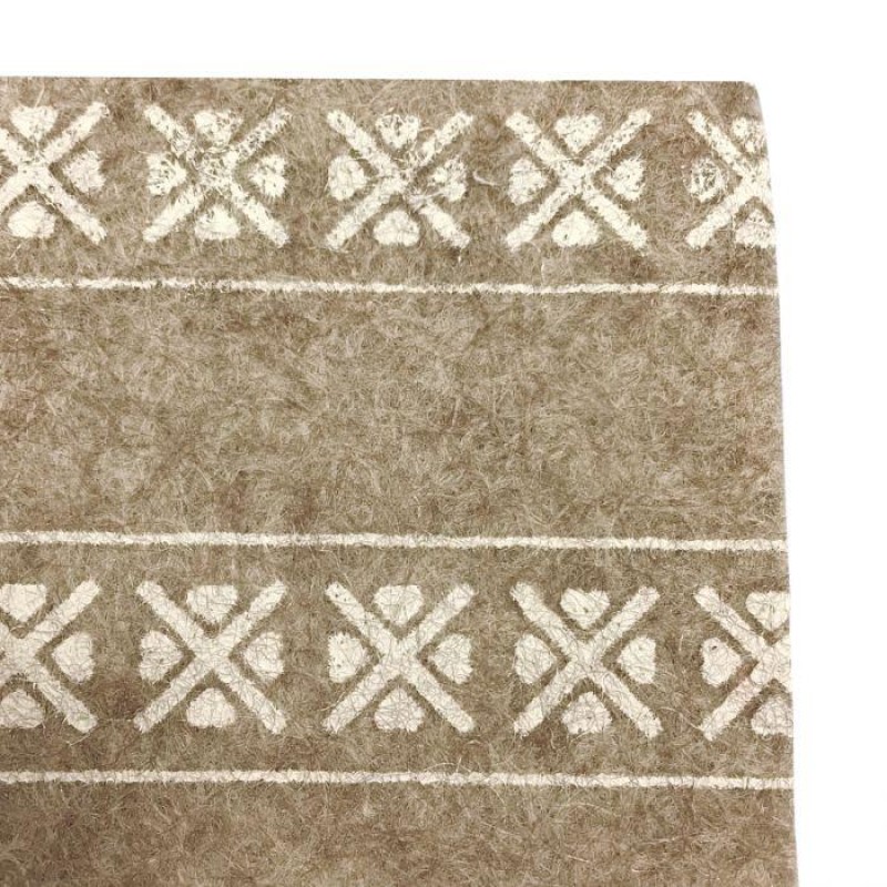 Dolls House Cappuccino Heathered Scandi Rug Miniature Flooring Accessory 1:12