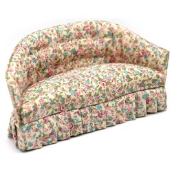 Dolls House Rose Floral Sofa Country Cottage Chintz Living Room Furniture