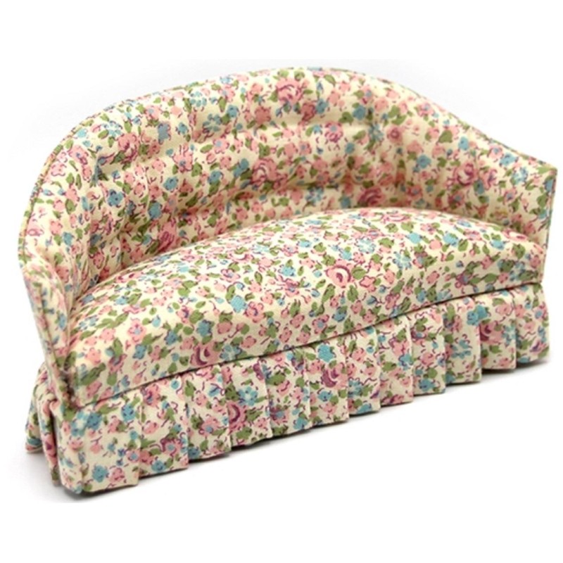 Dolls House Rose Floral Sofa Country Cottage Chintz Living Room Furniture