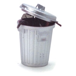 Dolls House Dustbin & Bin Bag Miniature Kitchen Garage Shop Garden Accessory