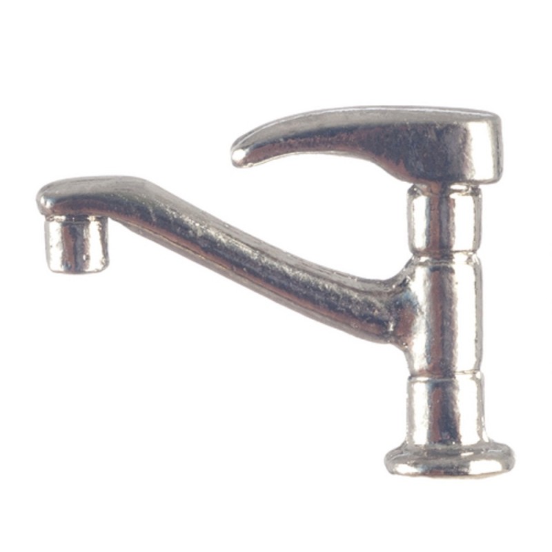 Dolls House Modern Chrome Mixer Tap Faucet Miniature 1:12 Kitchen Accessory