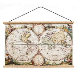 Dolls House Ancient World Map Hanging Chart Study School Accessory