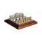 Dolls House Chess Set on Walnut Board Miniature 1:12 Scale Study Pub Accessory