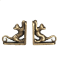 Dolls House Cat Bookends Antique Bronze Miniature Bookcase Study Accessory