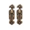 Dolls House Antique Brass 1920's Drop Handles Drawer Pulls Miniature 1:12 Scale
