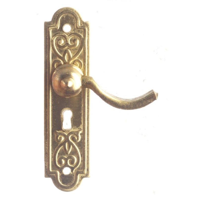 Dolls House Lever Door Handle Miniature Brass Door Furniture Knob