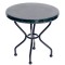 Dolls House Round Black Bistro Table Marble Top Miniature Furniture