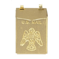 Dolls House Brass Mail Letter Box Wall Mounted Miniature 1:12 Scale Accessory