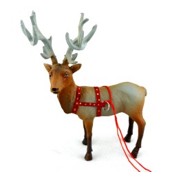 Dolls House Santa Reindeer Dancer Miniature Christmas Accessory Stable Animal