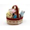 Dolls House Basket of Knitting Accessories Miniature Sewing Room