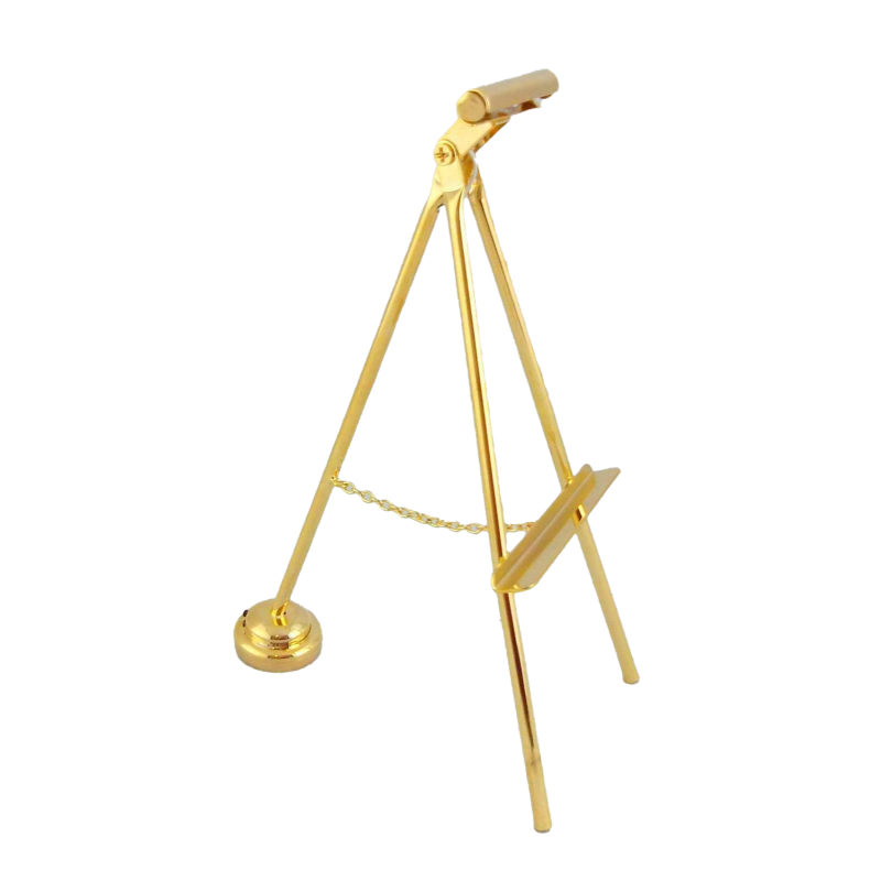 Dolls House Lighting LED Battery Light Brass Easel Picture Lamp