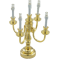 Dolls House Brass 5 Arm Candelabra Miniature Table Lamp LED Battery Light