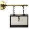 Dolls House Aged Brass Sign Wall Light for Shop or Pub Miniature LED Battery
