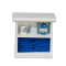 Dolls House Small Shelf Unit with Dark Blue Accessories Bathroom Furniture