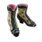 Dolls House Black Pink Victorian Boots Ladies Shoes Miniature Bedroom Accessory