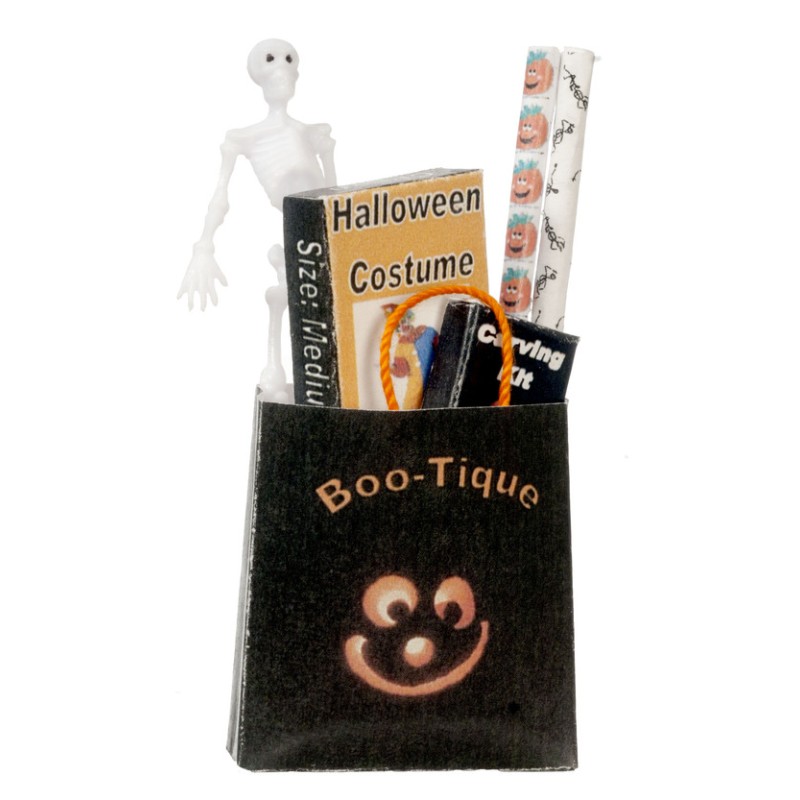 Dolls House Filled Halloween Shopping Bag Miniature Accessory 1:12