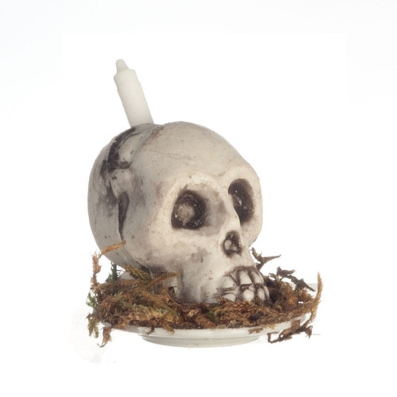Dolls House Skull Candle Miniature Macabre Halloween Accessory